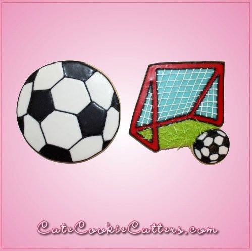 Pink Soccer Goal Cookie Cutter