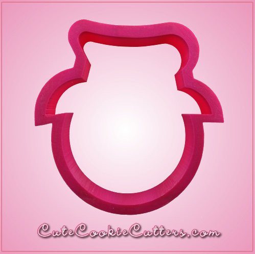 Pink Stephen Snowman With Hat Cookie Cutter