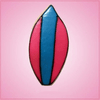 Pink Surfboard Cookie Cutter