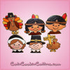 Pink Timmy Turkey With Pilgrim Hat Cookie Cutter