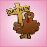 Pink Thomas Turkey With Sign Cookie Cutter