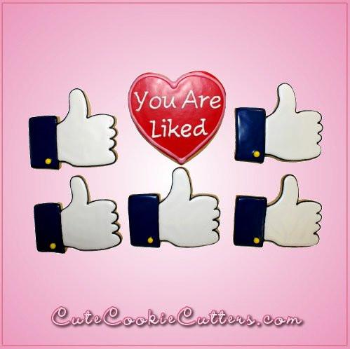 Pink Thumbs Up Cookie Cutter