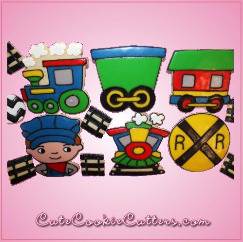 Pink Train Facing Front Cookie Cutter