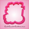 Pink Train With Clouds Cookie Cutter
