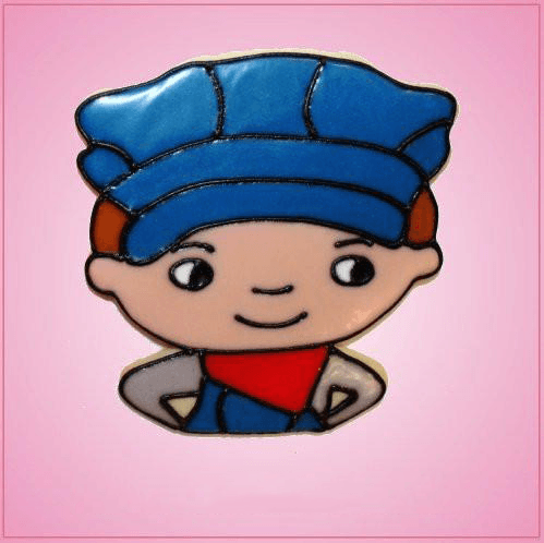 Pink Travis Train Engineer Cookie Cutter