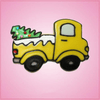 Pink Truck With Tree Cookie Cutter