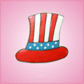 Pink Uncle Sam Hat Cookie Cutter