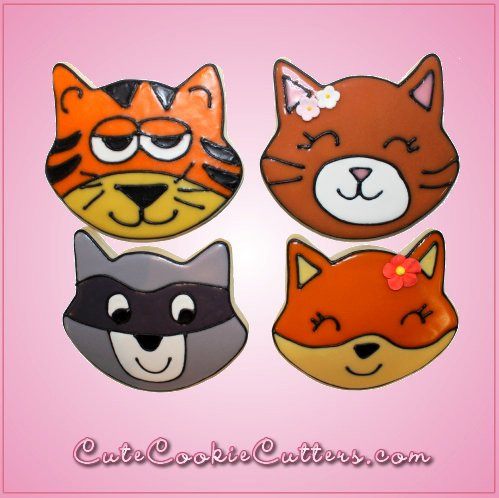 Pink Versatile Animal Head Cookie Cutter