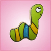 Pink Wade Worm Cookie Cutter