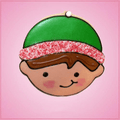 Pink Wayne Winter Boy Cookie Cutter