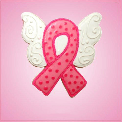 Pink Butterfly Winged Cancer Ribbon Cookie Cutter