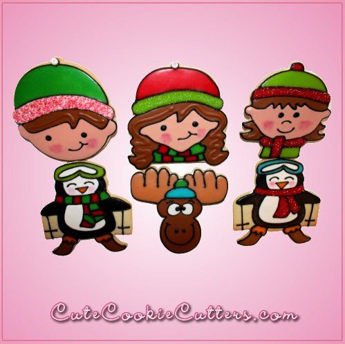 Pink Wayne Winter Boy Cookie Cutter