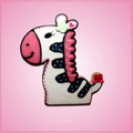 Pink Zoe Zebra Cookie Cutter