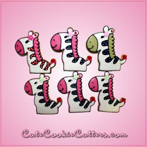 Pink Zoe Zebra Cookie Cutter
