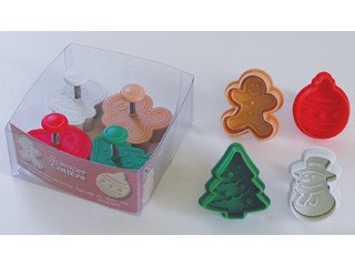 Plunger Style Christmas Cookie Cutter Set 2