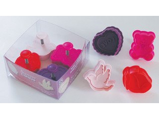 Plunger Style Valentines Day Cookie Cutter Set