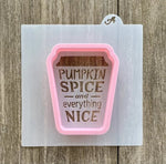 Pumpkin Spice Coffee Cookie Cutter With Stencil