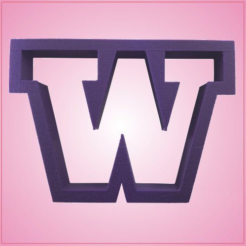 Purple Letter W Cookie Cutter 