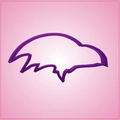 Purple Raven Head Cookie Cutter 