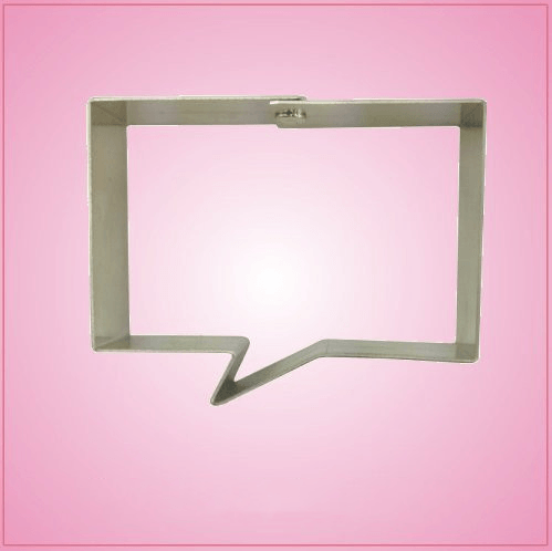 Mini Rectangle Speak Bubble Cookie Cutter 