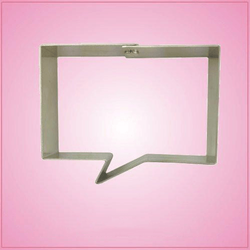 Rectangle Speak Bubble Cookie Cutter 
