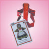 Red Gingerbread Girl Cookie Cutter With Handle 
