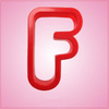 Red Letter F Cookie Cutter 