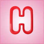 Red Letter H Cookie Cutter