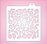 River Rocks Garden Pattern Stencil