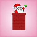 Santa On Chimney Cookie Cutter 