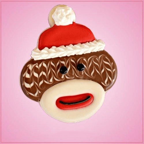 Santa Sock Monkey Cookie Cutter 