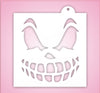 Scary Monster Face Stencil