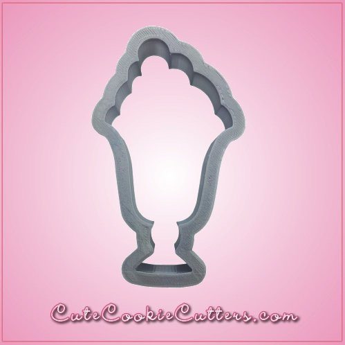 Simple Ice Cream Sundae Cookie Cutter 
