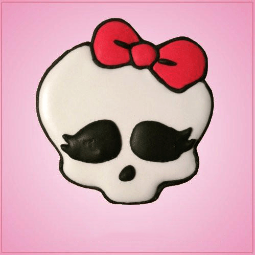 Skull With Bow Cookie Cutter 