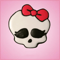 Skull With Bow Cookie Cutter 