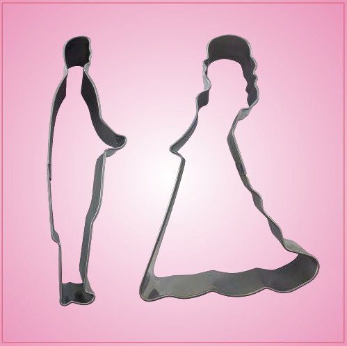 Small Bride and Groom Cookie Cutter Set 