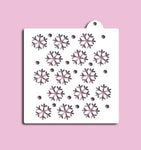 Square Snowflake Pattern Stencil