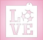 Soccer Love Stencil