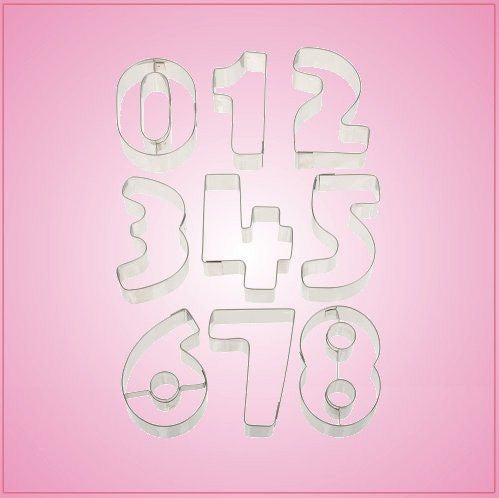 Stainless Steel Number Cookie Cutter Set 