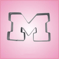 Stainless Steel Varsity Letter M Cookie Cutter 