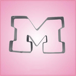 Stainless Steel Varsity Letter M Cookie Cutter