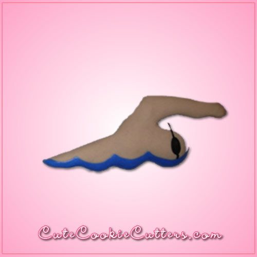 Swimmer Cookie Cutter Decorated Cookie