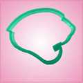 Teal Jaguar Head Cookie Cutter 