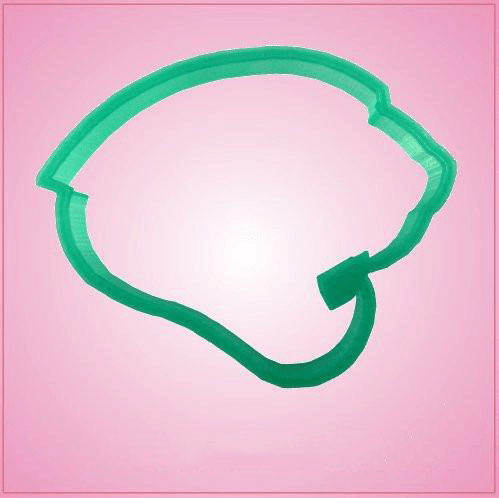 Teal Jaguar Head Cookie Cutter 
