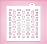Teddy Bears Pattern Stencil