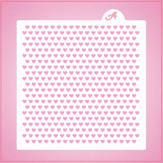 Teeny Hearts Pattern Stencil