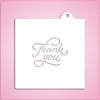 Thank You Cookie Cutter With Stencil
