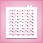 Thick Wavy Lines Stencil