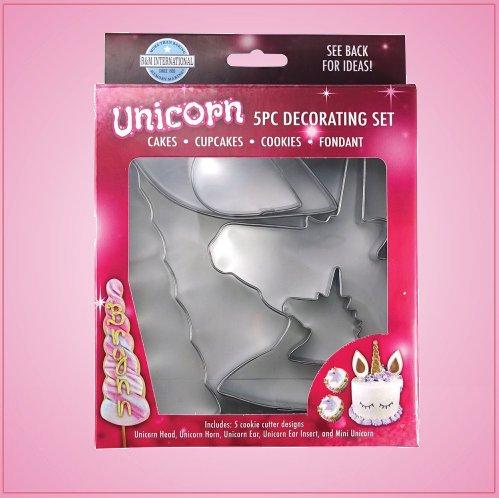 Unicorn 5 pc Decorating Set Cakes Cupcakes Cookies