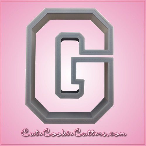 Varsity Letter G Cookie Cutter 